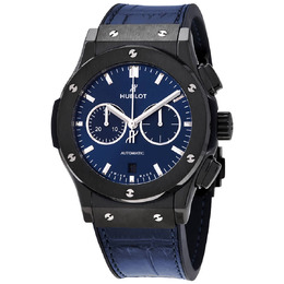 Hublot Classic Fusion Blue Sunray Dial Automatic Mens Chronograph Watch 541.cm.7170.lr