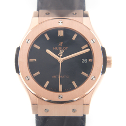 Hublot Classic Fusion Black Dial Automatic Mens 18 Carat Rose Gold Watch 511.ox.1181.lr
