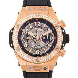Hublot Big Bang Unico King Gold Dial Silver Automatic Mens Watch 411.ox.1180.rx.1104