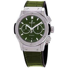 Hublot Classic Fusion Green Sunray Dial Chronograph Automatic Mens Watch 541.nx.8970.lr
