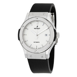 Hublot Classic Fusion Automatic White Dial Black Rubber Mens Watch 542NX2611RX 542.nx.2611.rx
