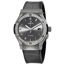 Hublot Classic Fusion Racing Grey Automatic Diamond Grey Sunblast Dial Mens Watch 542.nx.7071.lr.1104