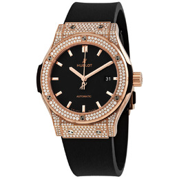 Hublot Classic Fusion 18K Rose Gold Automatic Black Dial Watch 542OX1181RX1704 542.ox.1181.lr.1704