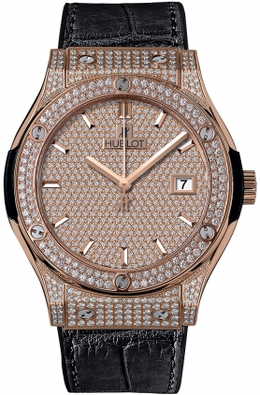 Hublot Classic Fusion 18K King Gold Diamond Automatic Mens Watch 542.ox.9010.lr.1704
