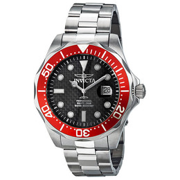Invicta Pro Diver Grand Diver Black Carbon Fiber Dial Mens Watch 12565