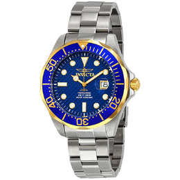 Invicta Grand Diver Blue Carbon Fiber Dial Mens Watch 12566