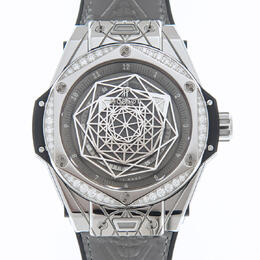 Hublot Big Bang Sang Bleu Automatic Diamond Grey Dial Watch 465.ss.7047.vr.1204.mxm20