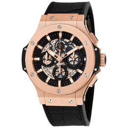 Hublot Big Bang Aero Bang Gold 44mm Black Rubber Mens Watch 311.px.1180.gr
