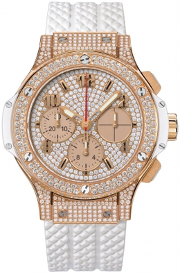 Hublot Big Bang White Diamond Dial Automatic 18 Carat Rose Gold Ladies Watch 341.pe.9010.rw.1704