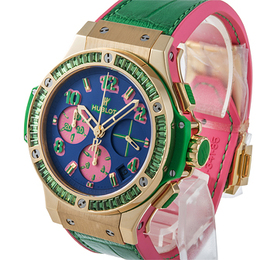 Hublot Big Bang Pop Art Yellow Gold Apple Dial Blue Automatic Mens Luxury Watch 341.vg.5199.lr.1922.pop14