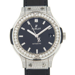 Hublot Classic Fusion Automatic Diamond Black Dial Mens Watch 565.nx.1470.lr.1604