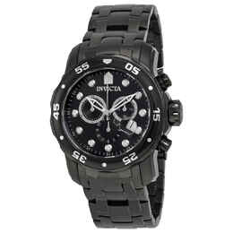 Invicta Pro Diver Chronograph Black Dial Mens Watch 0076