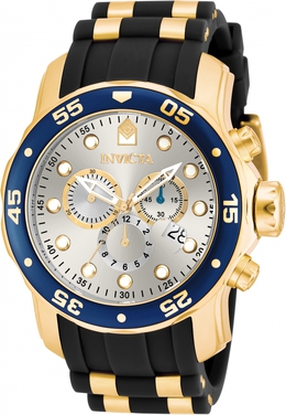 Invicta Pro Diver Chronograph Quartz Silver Dial Mens Watch 17880