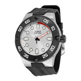 Invicta Pro Diver Silver Dial Black Silicone Mens Watch 18023