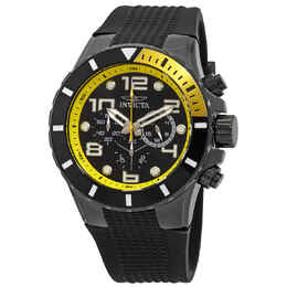 Invicta Pro Diver Black Dial Black Plastic Mens Quartz Watch 18741