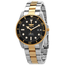 Invicta Pro Diver Quartz Black Dial Two-tone Mens Watch: Model 33269