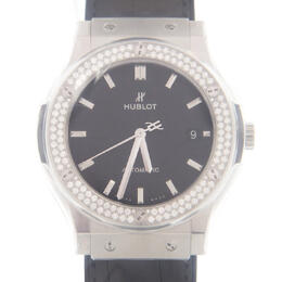Hublot Classic Fusion Mat Black Dial Automatic Mens Diamonds Watch 511.nx.1171.lr.1104