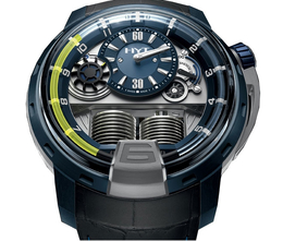 HYT H1 Alumen Blue Black Rubber Mens Watch 148-ab-31-gf-ru