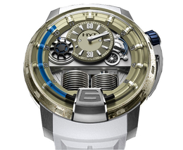 HYT H1 Sand Barth White Rubber Mens Watch 148-ns-11-bf-rb