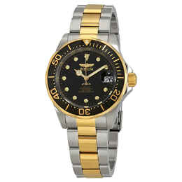 Invicta Pro Diver Mens Watch 17043 Black Dial Automatic Two-tone
