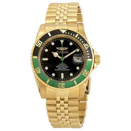 Invicta Pro Diver Automatic Black Dial Sprite Bezel Mens Watch 29184