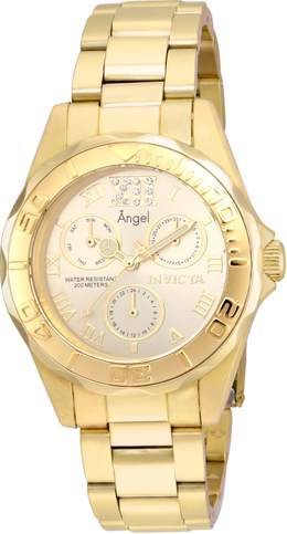 Invicta Angel Multi-Function Gold Dial Ladies Watch 21697