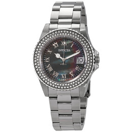 Invicta Angel Black Mother of Pearl Dial Ladies Watch 21711
