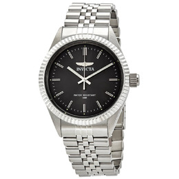 Invicta Specialty Black Dial Stainless Steel Mens Watch 29372