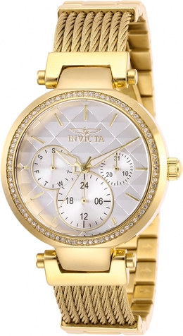 Invicta Angel Crystal White Mother of Pearl Dial Ladies Watch, Model 28917