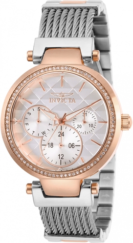 Invicta Angel Quartz Crystal Rose Gold Dial Ladies Watch 28922
