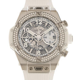 Hublot Big Bang Chronograph Automatic Diamond Silver Dial Mens Watch 441.ne.2011.rw.1104
