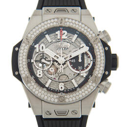 Hublot Big Bang Unico Chronograph Diamond Transparent Dial Mens Watch 441.nx.1170.rx.1104
