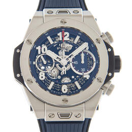 Hublot Big Bang Unico Titanium Chronograph Automatic Blue Dial Mens Watch 441.nx.5179.rx