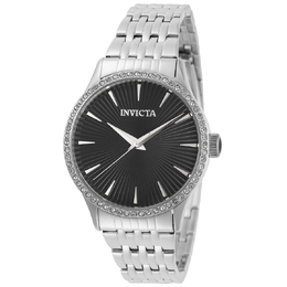 Invicta Angel Quartz Crystal Black Dial Ladies Watch Model 31946