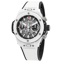 Hublot Big Bang UNICO Automatic Chronograph White Ceramic Silver Dial Mens Watch 441.hx.1170.rx