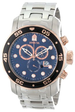 Invicta Pro Diver Chronograph Blue Dial Stainless Steel Mens Watch 80038