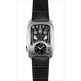 Invicta Cuadro 35450 Mens Quartz Watch Black Dial Stainless Steel Case