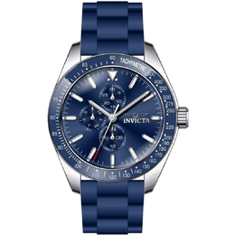 Invicta Aviator Series, Model 38401: Mens Quartz Watch with Blue Dial