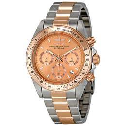 Invicta Speedway Chronograph Rose Sunray Dial Mens Watch 6933