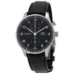 IWC Portugieser Chronograph Automatic Black Dial Mens Watch iw371609