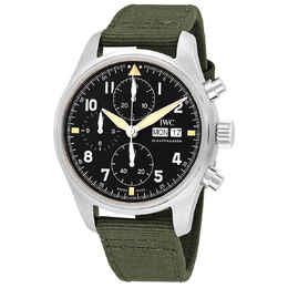 IWC Pilot Spitfire Chronograph Automatic Black Dial Mens Watch IW387901