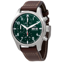 IWC Pilot Chronograph 41 Automatic Green Dial Mens Watch iw388103