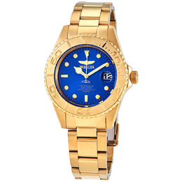 Invicta Pro Diver Quartz Blue Dial Yellow Gold-tone Mens Watch 29940