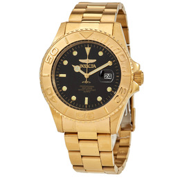 Invicta Pro Diver Quartz 29946 Black Dial Yellow Gold-tone Mens Watch