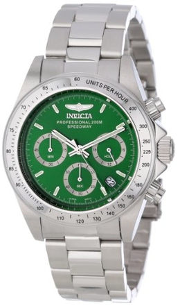Invicta Speedway Chronograph Green Dial Stainless Steel Mens Watch 14384