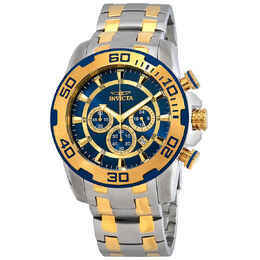 Invicta Pro Diver Chronograph Dark Blue Dial Mens Watch, Model 26296
