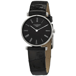 Longines La Grande Quartz Black Dial Ladies Watch l4.209.4.51.2