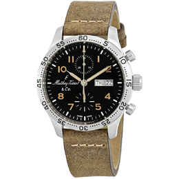 Mathey-Tissot Type 21 Chrono Automatic Chronograph Black Dial Mens Watch h1821chatlno