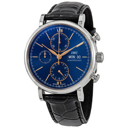 IWC Portofino Chronograph Automatic Blue Dial Mens Watch iw391036