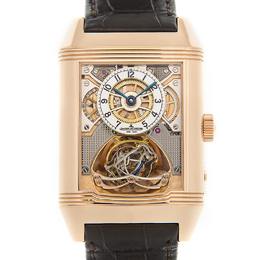 Jaeger LeCoultre Reverso Gyrotourbillon 2 Manual Wind Rose Gold Mens Watch q2332420